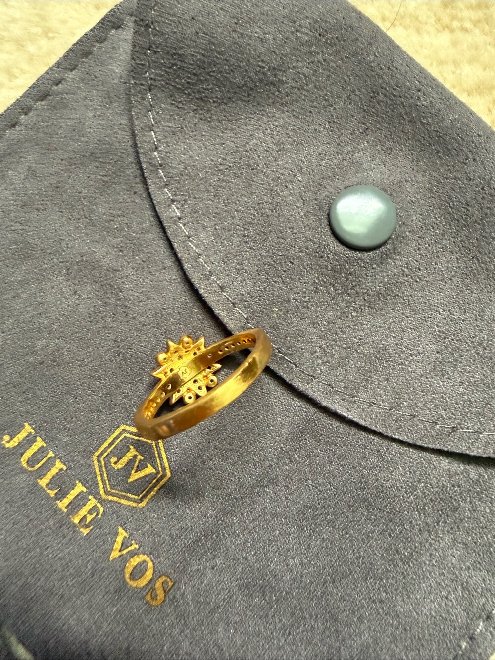 Julie Vos Gold Starburst Ring - Picture 3 of 4